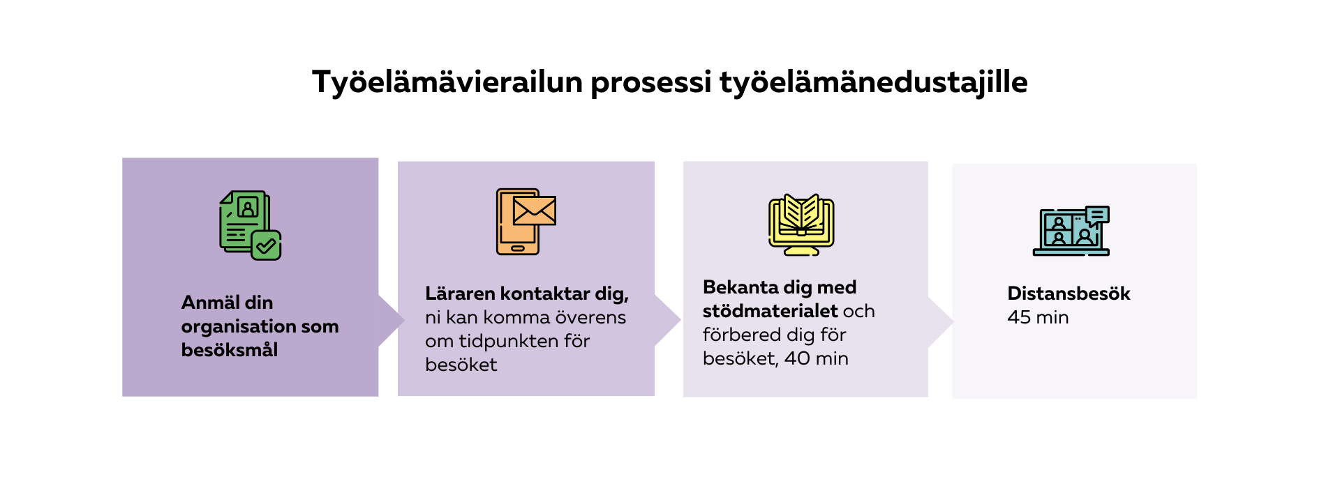 Työelämävierailun prosessi työelämänedustajille